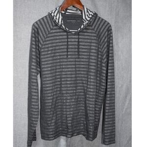 John Varvatos USA Men’s Striped Lightweight Hoodie Long Sleeve Size Large